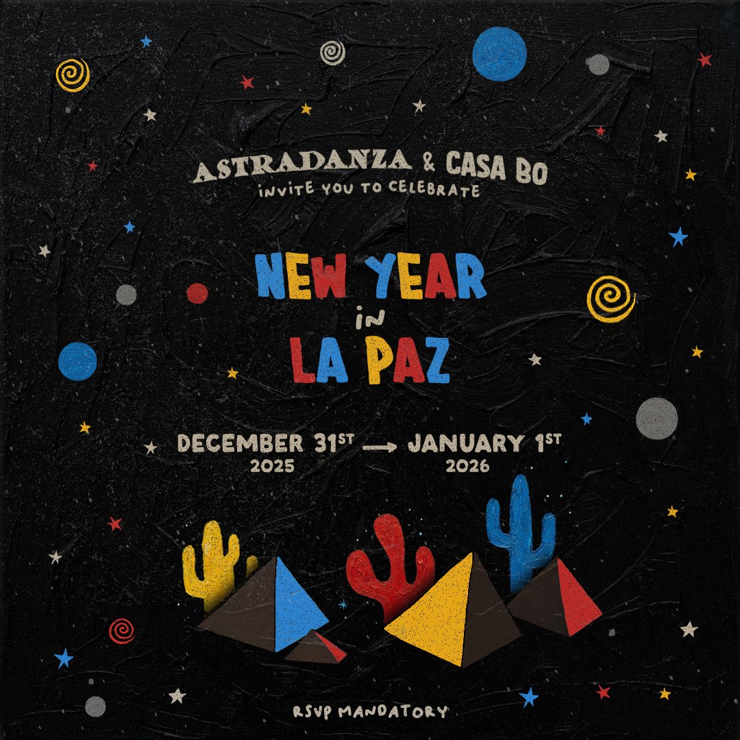 Astradanza poster, Dec. 31st 2025, La Paz